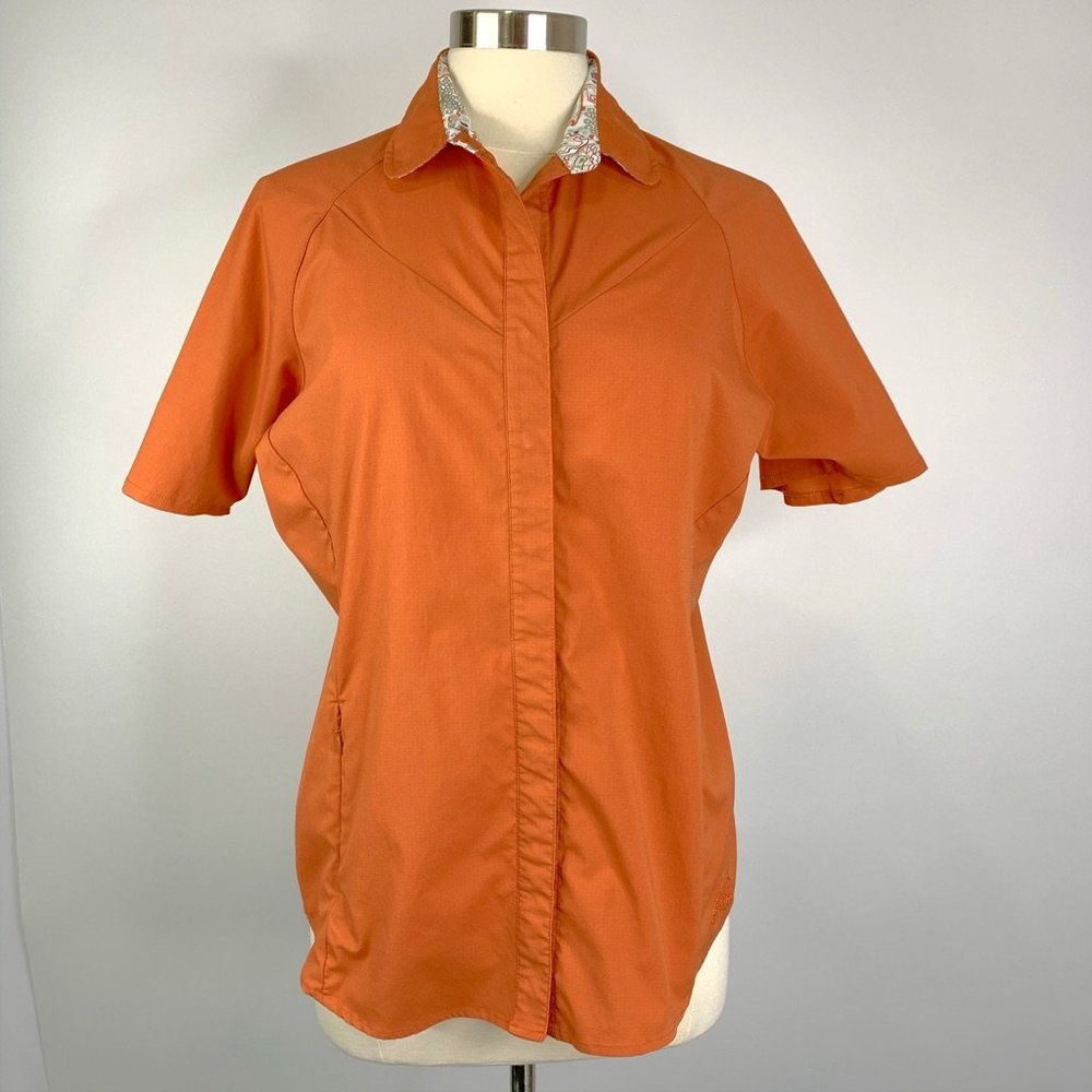 REDINGTON Short Sleeve Snap Blouse Size Large